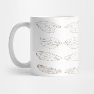 Insect Wings Silver - Butterfly, Moth, Cicada, and Dragonfly Mug